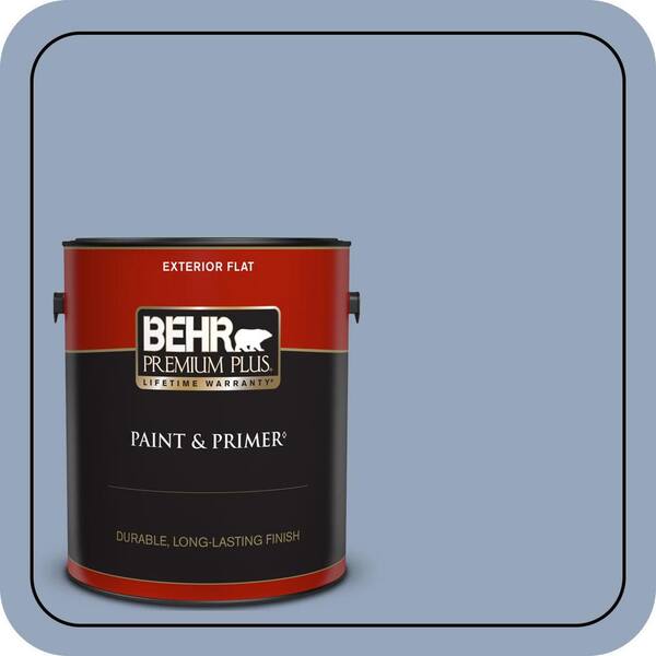BEHR PREMIUM PLUS 1 gal. #590F-4 Cloudberry Flat Exterior Paint & Primer