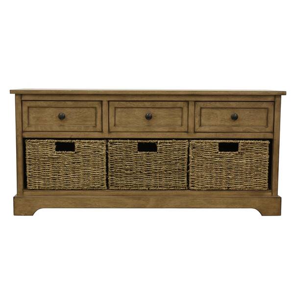 Decor Therapy Montgomery Brown Storage Bench