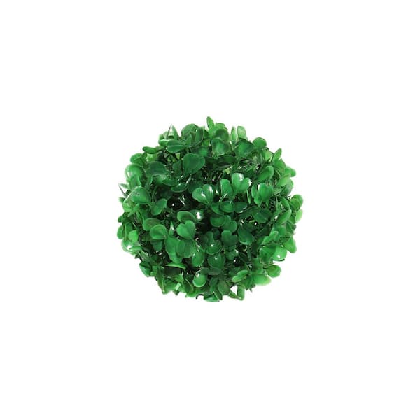 Indoor 15 in. Artificial Boxwood Topiary Ball Artificial Plant Ball with White Flower for Wedding Party Decoration