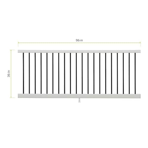 Enhance 8 ft. W x 36 in. H Classic White Composite Deck Rail Kit