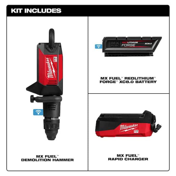 Milwaukee MX FUEL 29.1 in. x 9.6 in. 27 lb SDS MAX Demolition