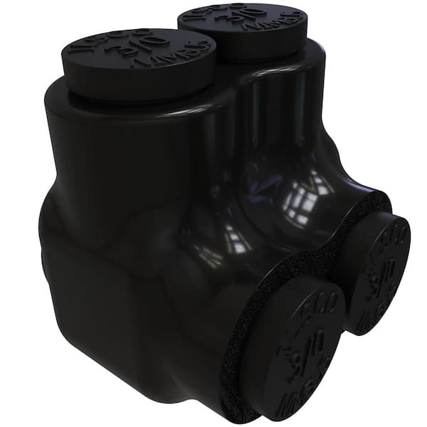 ILSCO Nimbus Insulated Aluminum Multi-Tap Connector, Conductor Range 3/0-6, 2 Ports, Single Sided Entry, Tin Plated