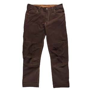 Madison Men's 30 in. W x 31 in. L Bark Cotton/Spandex Everyday Work Pant