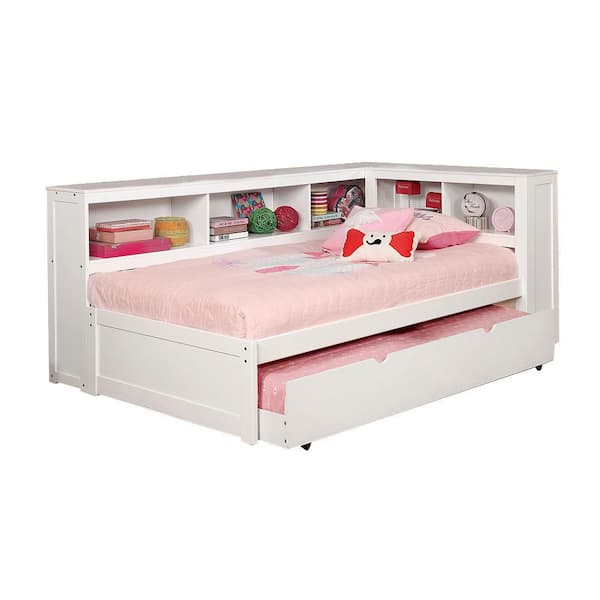 Unbranded Beatrice White Full Daybed with Trundle