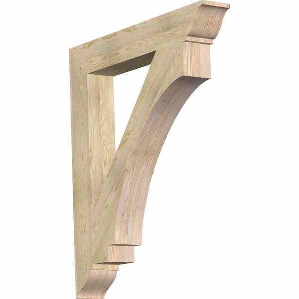 Ekena Millwork 6 in. x 48 in. x 42 in. Douglas Fir Imperial Traditional Rough Sawn Bracket