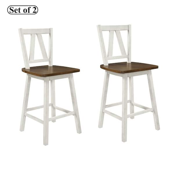 Donason Walnut Counter Height Side Chair,Dining Chair (Set of 2)
