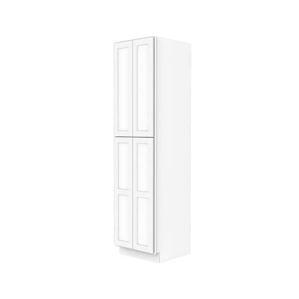 24 in. W 24 in. H 96 in. D Ready to Assemble Plywood Base Kitchen Cabinet in Painted White with 2 Door