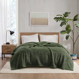 Woolrich Burlington Green Polyester Full/Queen Blanket WR51
