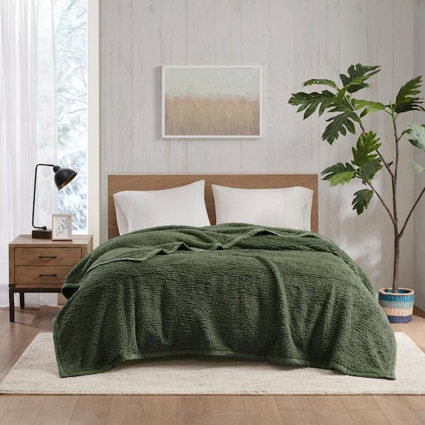 Woolrich Burlington Green Polyester King Blanket