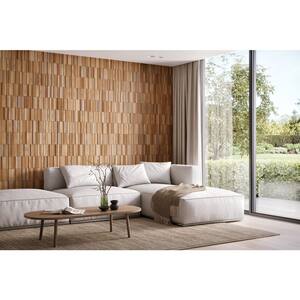 0.79 in. x 7.09 in. x 14.17 in. UltraWood Teak Natural Jointless Vertical Wall Paneling (16-Pack)