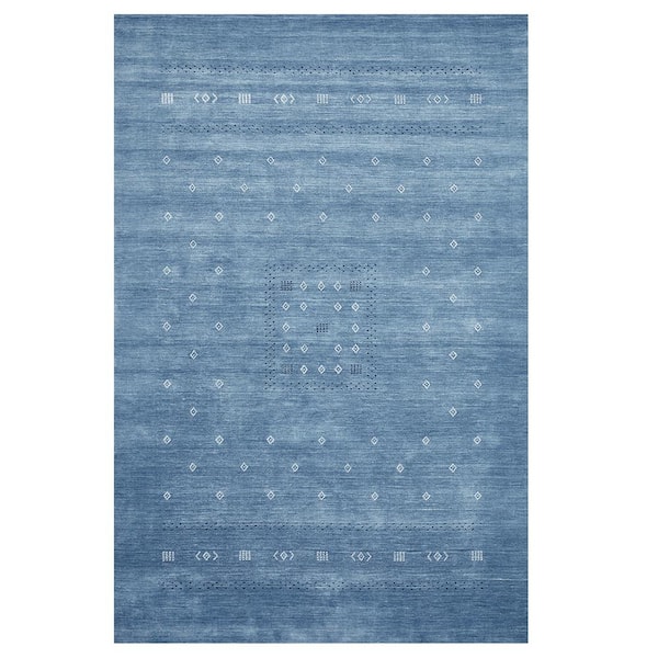 Solo Rugs Simi Bohemian Gabbeh Sapphire 5 ft. x 8 ft. Hand Loomed Area Rug