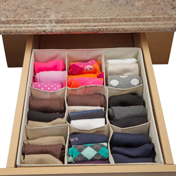 Lingerie Organizer for Women - Innerwear Wardrobe 13 Compartment Household  Storage Box, Cupboard Drawer Closer Storage for