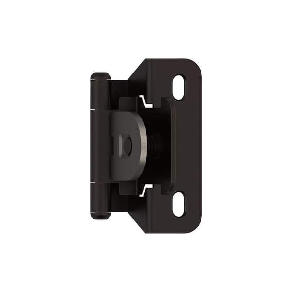 Amerock Oil-Rubbed Bronze 1/4 in. Overlay Single Demountable, Partial Wrap Cabinet Hinge (2-Pack)