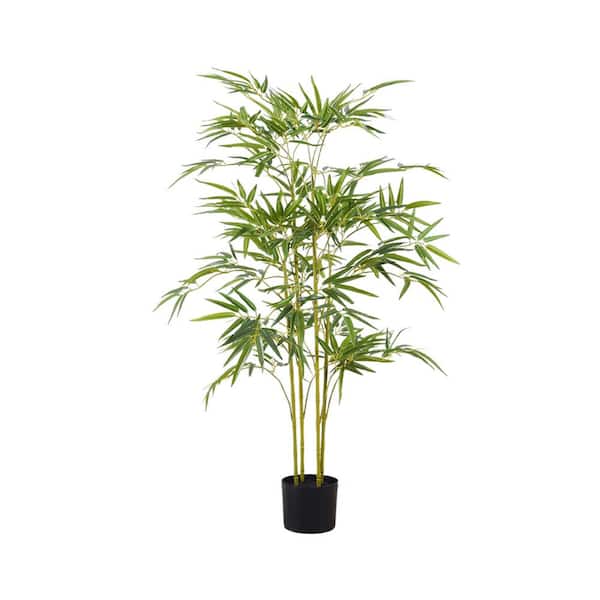 3.28 ft. Artificial Bamboo Tree, Artificial Trees In Black Pot