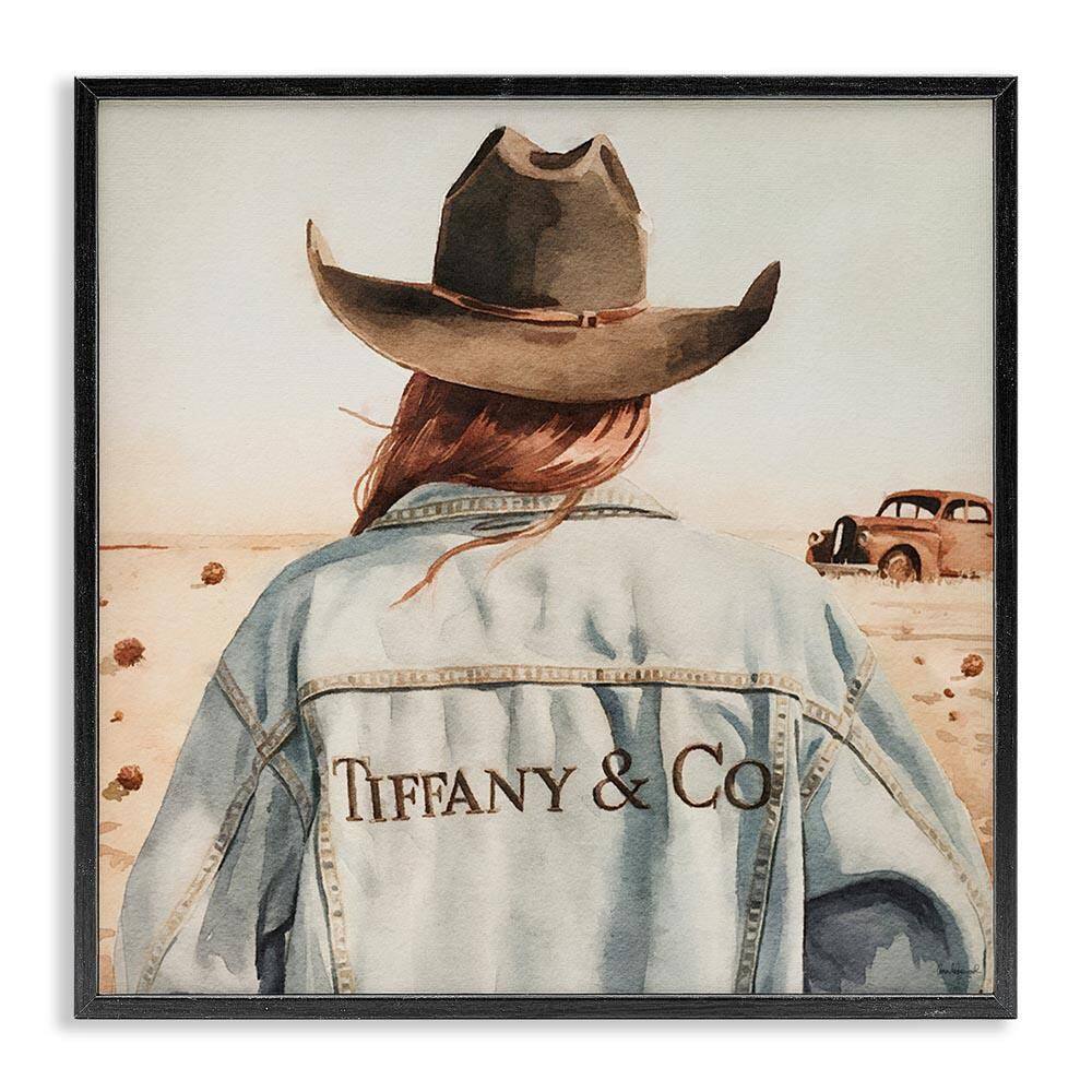 Trendy Brunette Cowgirl by Amanda Greenwood Black Framed People Giclee Art Print 17 in. x 17 in. price history on PriceWatchPro