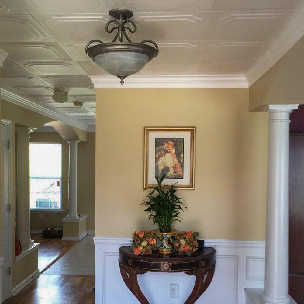 Black Gold Faux Tin Glue-Up Ceiling Tile Set