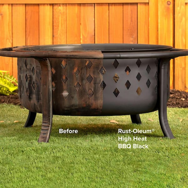 Rust-Oleum High Heat BBQ Black Spray Paint - Up To 1200°F, Satin Finish
