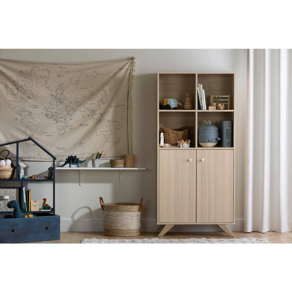 White Adjustable Shelving Scandinavian Storage Unit