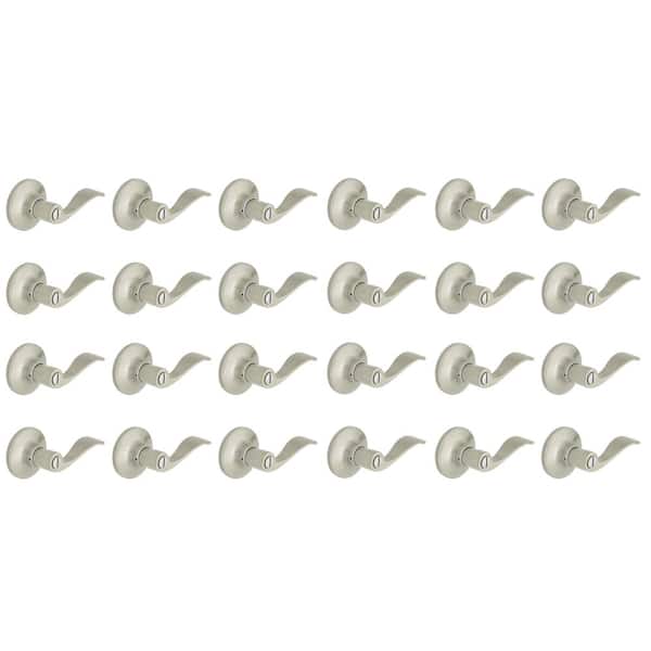 Wave Satin Nickel Bed/Bath Door Lever 24-Pack