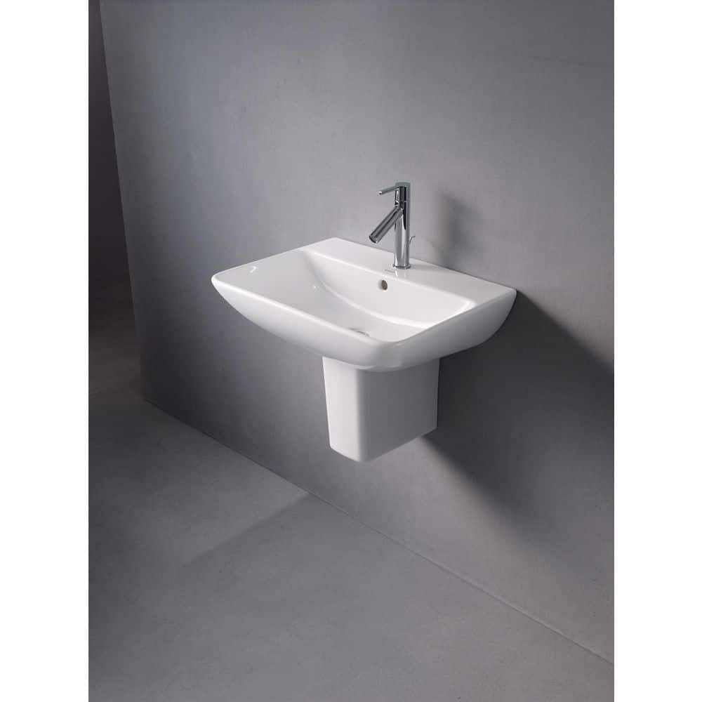 Starck Modern 24" White Ceramic Wall-Mount Bathroom Sink