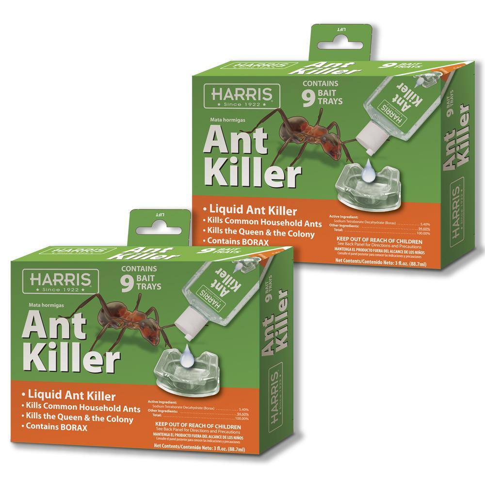 Harris 3 oz. Bait Liquid Ant Killer (18- Pack) GAK3-2PK - The Home Depot