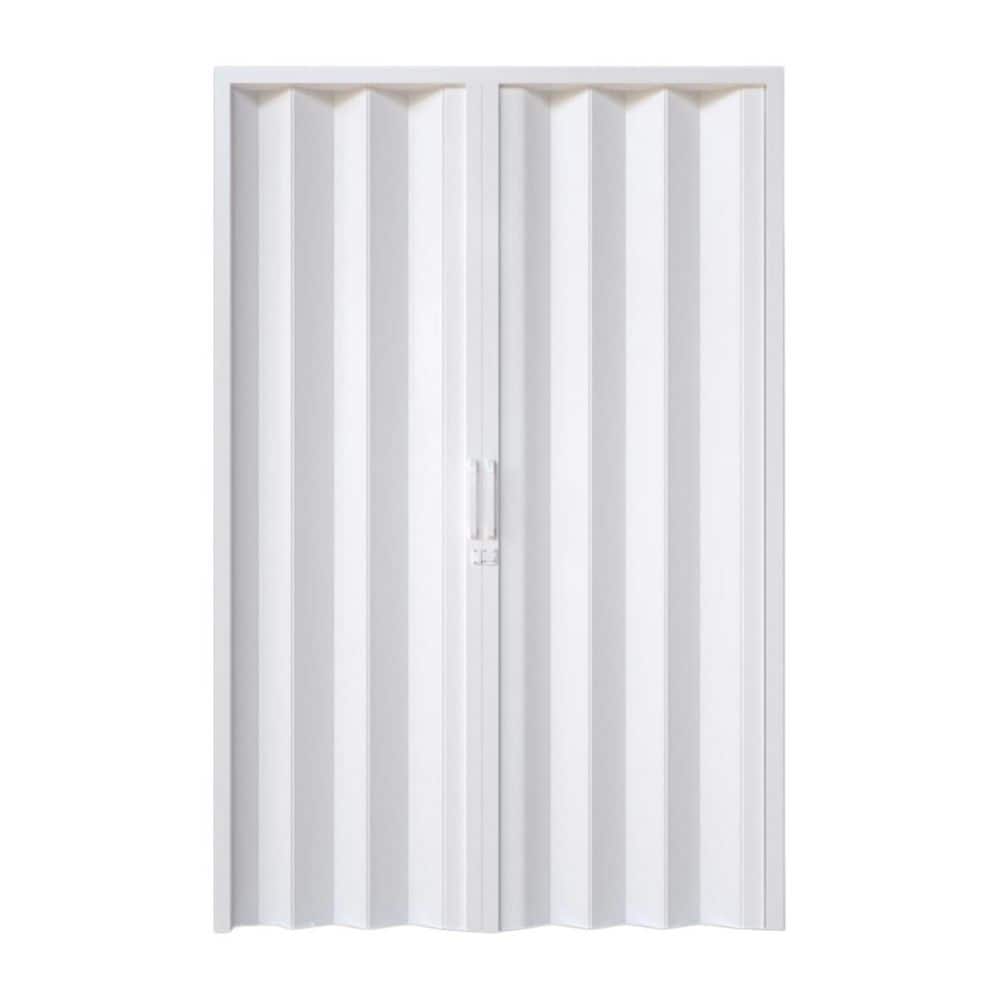 72 in. x 80 in. White Interior PVC Accordion Door with Latch, Handle and Mounting Hardware, Bifold Closet Doors price history on PriceWatchPro