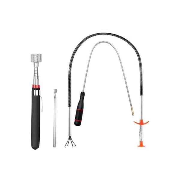 Telescoping Magnetic Pick-Up Tool Set 5 to 36 Inch Retrieving Flexible Bendable Grabber Claw Stick 4-Pack