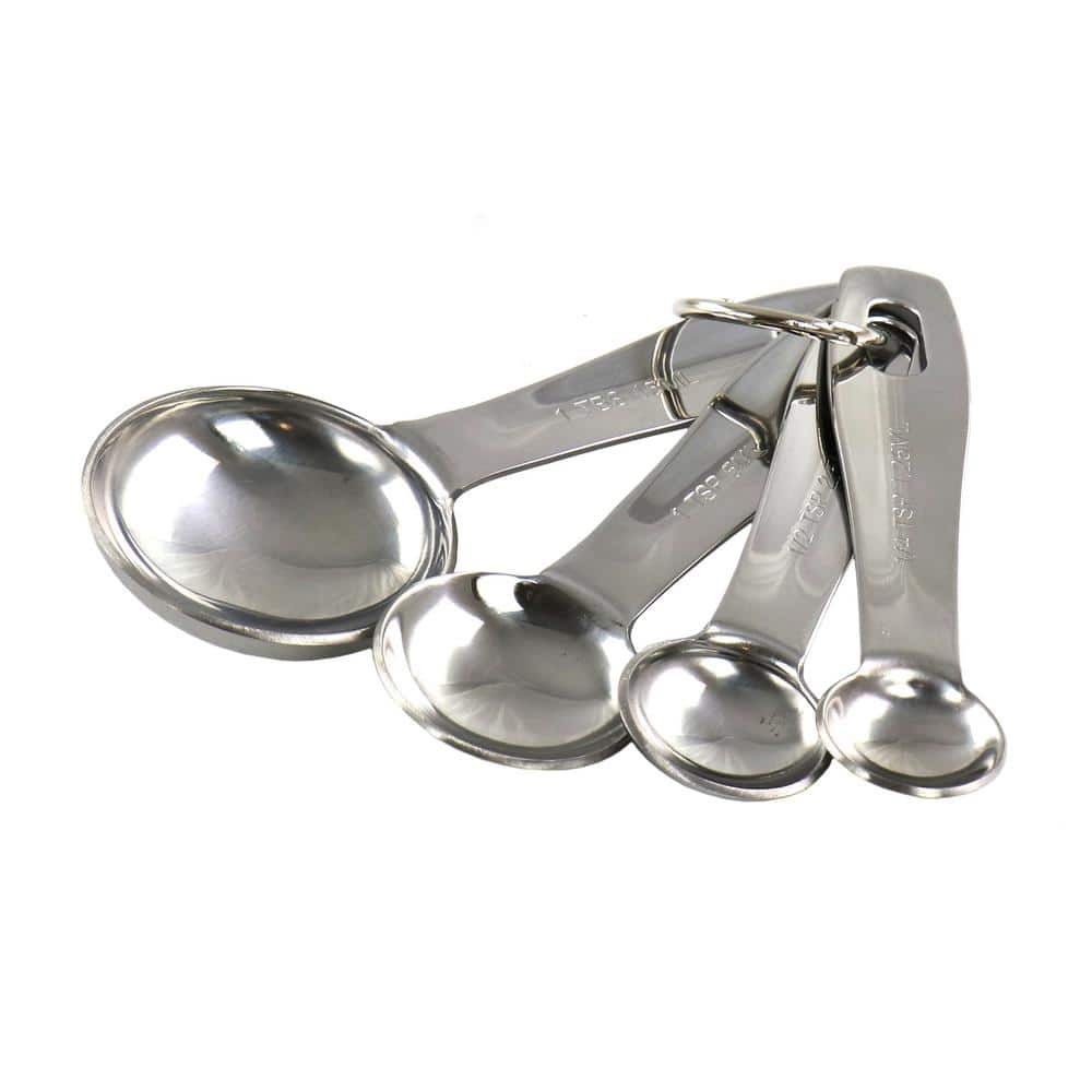 18/8 Stainless Steel Metal Measuring Spoons, Ergonomic Set of 6 for Dr –  morgianatableware