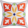 18 in. x 18 in. Blue Outdoor Waterproof Throw Pillow Covers Floral Printed  and Boho Farmhouse Outdoor Pillow (Set of 4) B096Z5HT2G - The Home Depot