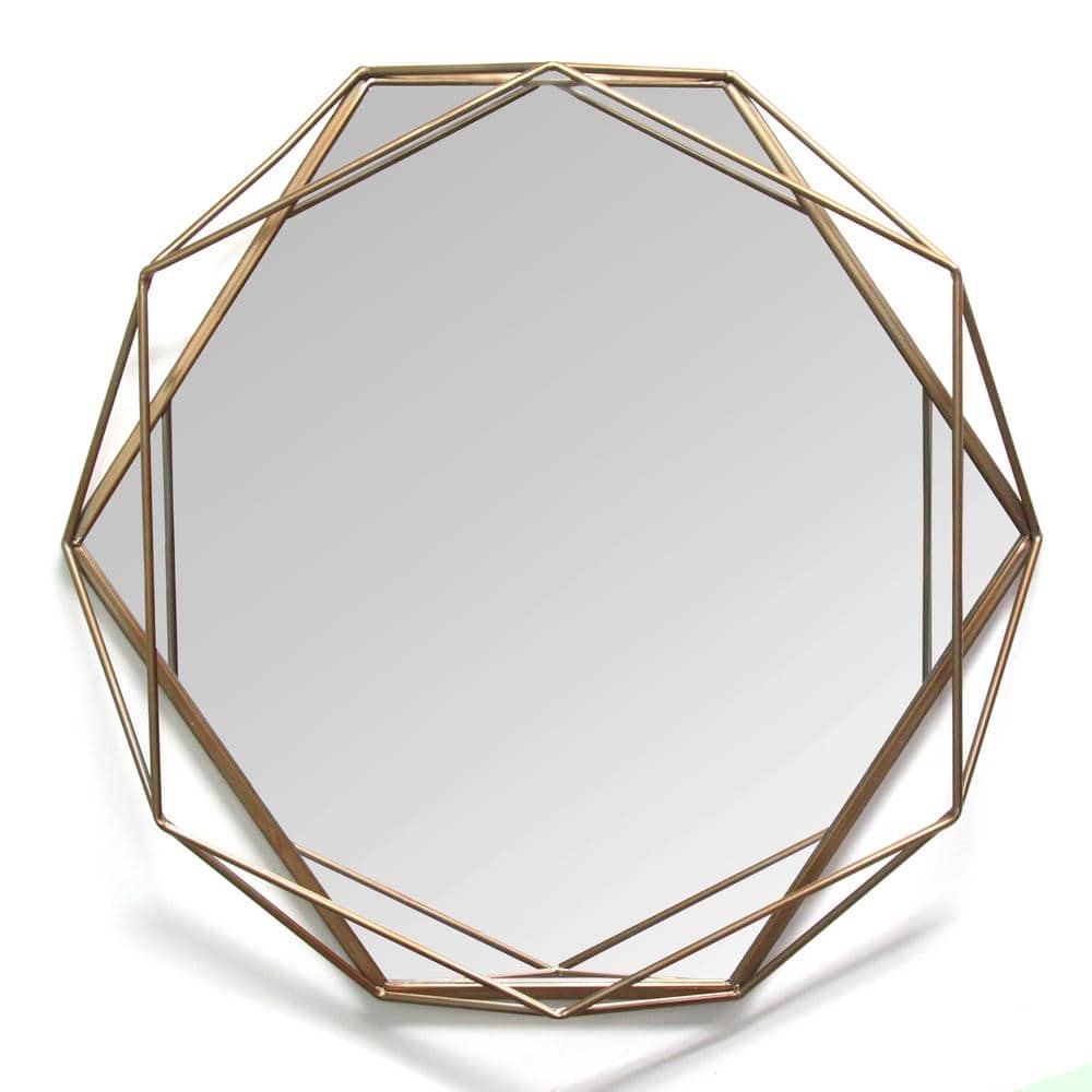 Stratton Home Decor Medium Round Gold Contemporary Mirror (31.5 in. H x  29.53 in. W) S11541 The Home Depot