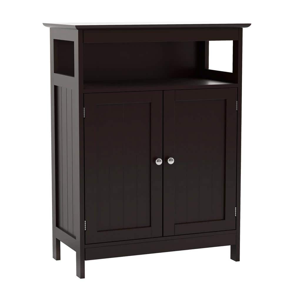23.62 in. W x 11.81 in. D x 31.5 in. H Bathroom Brown Linen Cabinet