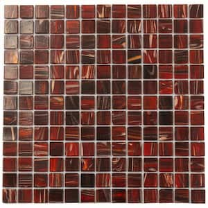 Celestial Glossy Wine Pink 12 in. x 12 in. Glass Mosaic Wall and Floor Tile (20 sq. ft./case) (20-pack)