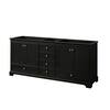 Wyndham Collection Deborah 79 in. Double Bathroom Vanity Cabinet Only in Dark Espresso WCS202080DDECXSXXMXX