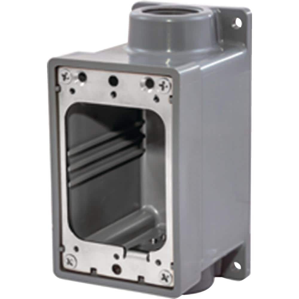 Gray Watertight Surface Mount FD Box 3/4" NPT
