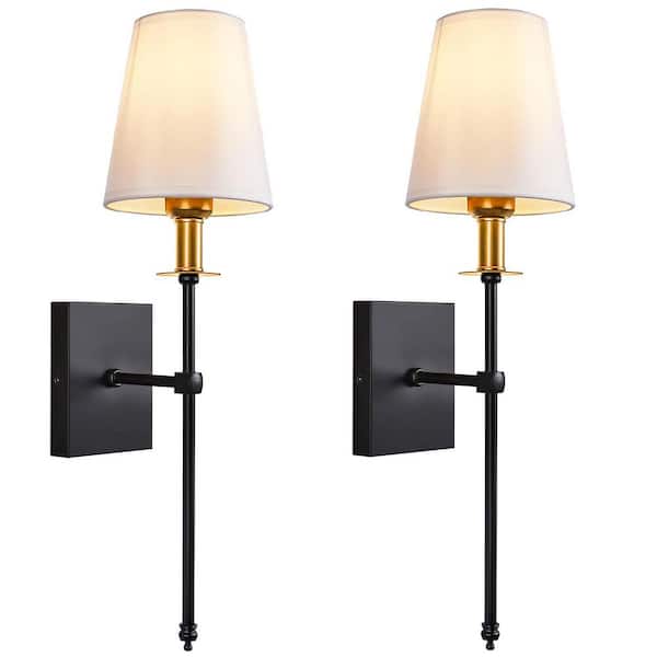 Cordless Rechargeable Operated Wall Light with Remote Control, 2-Tone Finish (2-PK)