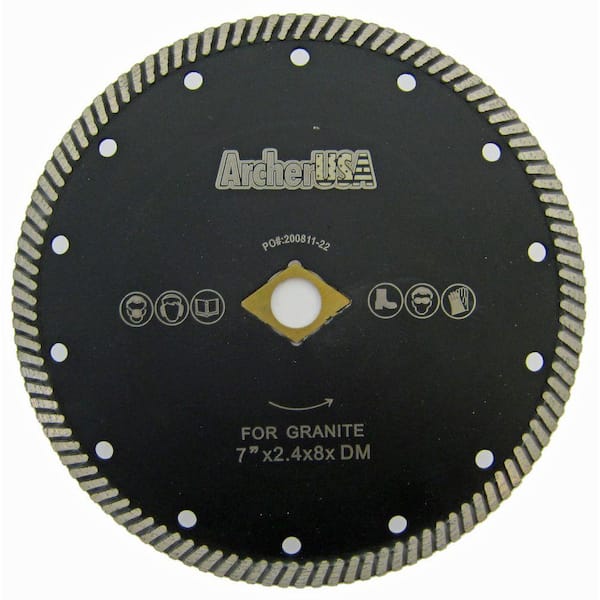 7 in. Type 2 Narrow Turbo Diamond Blade for Granite Cutting