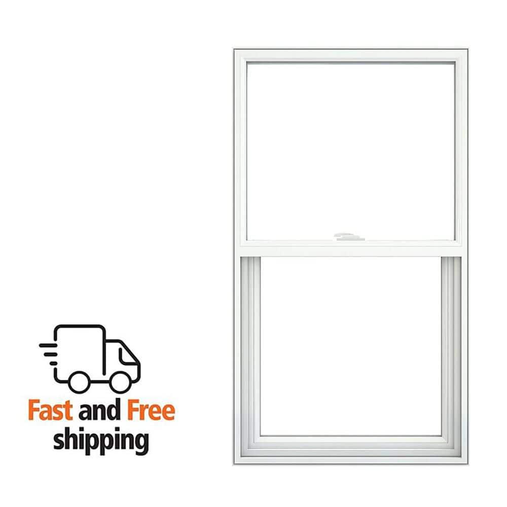 JELD-WEN V-2500 Series 27.75 in. x 61.5 in. Single Hung Vinyl Low