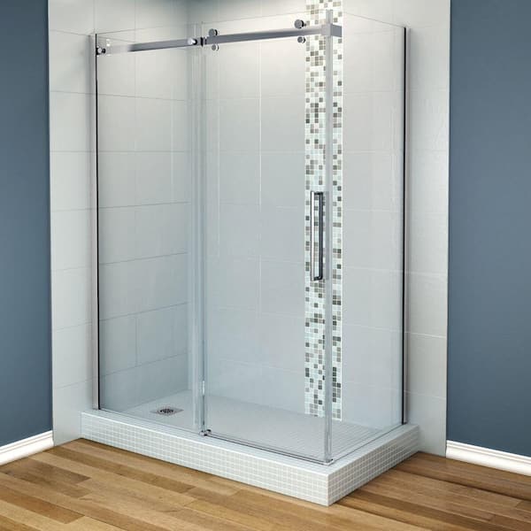 MAAX Halo 60 in. x 29-7/8 in. Corner Shower Enclosure with Tempered Glass in Chrome