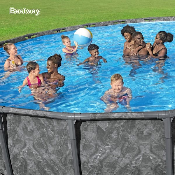 Bestway APX 365 18 ft. Round 52 in. Deep Above Ground Pool Set
