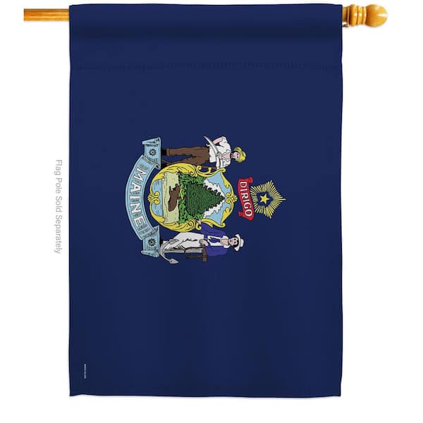 Ornament Collection 2.5 ft. x 4 ft. Polyester Maine States 2-Sided House Flag Regional Decorative Horizontal Flags