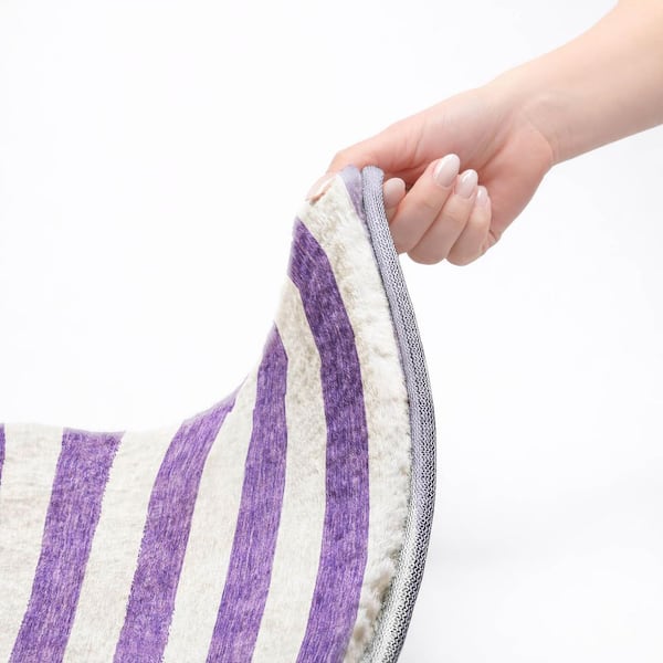 Dream Shag Premium Machine Washable Abstract ADS528 Purple 9 ft. x 12 ft. Area Rug