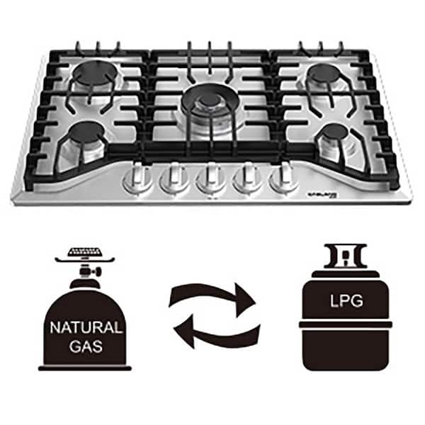 Gasland Chef 30-in 5 Burners Stainless Steel Gas Cooktop | GH1305SF