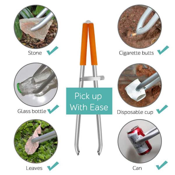 cigarette pick up tool Misopily 36 in. Trash Grabber and Garbage Picker Lightweight Aluminum Rustproof Litter Pick Up Tool for Outdoor Use