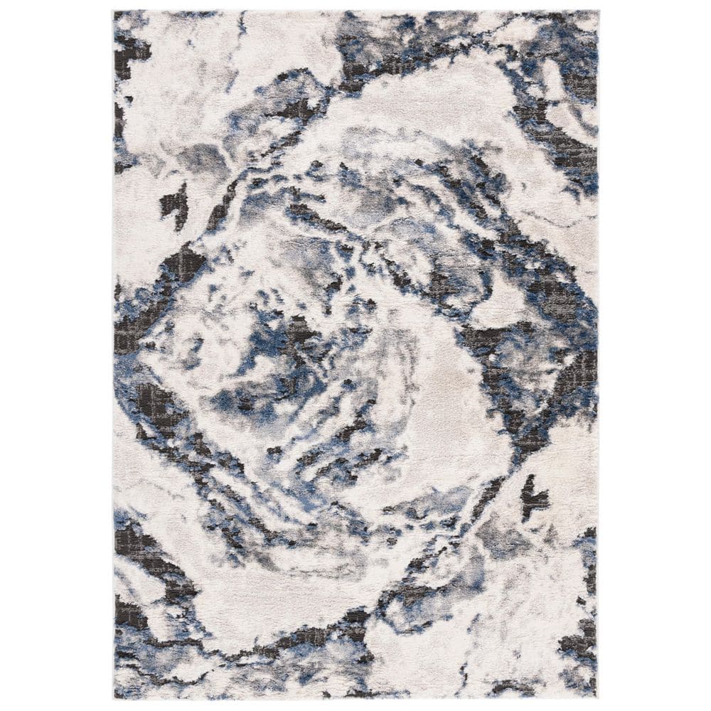 Petra 5 ft. x 8 ft. Ivory/Blue Marble Area Rug price history on PriceWatchPro