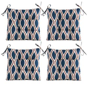 Outdoor Seat Cushions, Set of 4, Patio Seat Chair Cushions 19"x19"x4" with Ties, for Outdoor Dinning chair, Floar