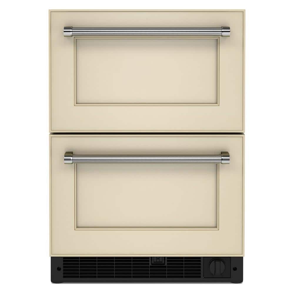 KitchenAid 24 in. 4.29 cu. ft. Undercounter Double Drawer Refrigerator Freezer in Panel Ready