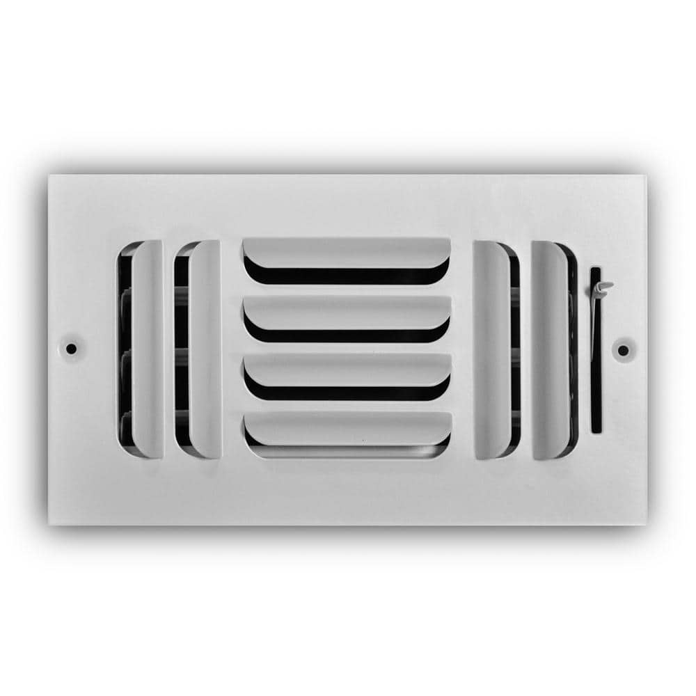 Everbilt 8 in. x 4 in. 3Way Steel Fixed Curved Blade Wall/Ceiling