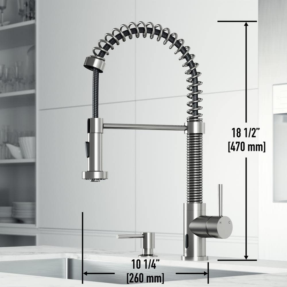 Stainless Steel Touchless Pull-Down Kitchen Faucet with Spray