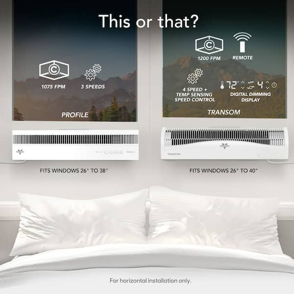 Vornado Profile 25.94 in. 3 Fan Speeds Window Fan in White with