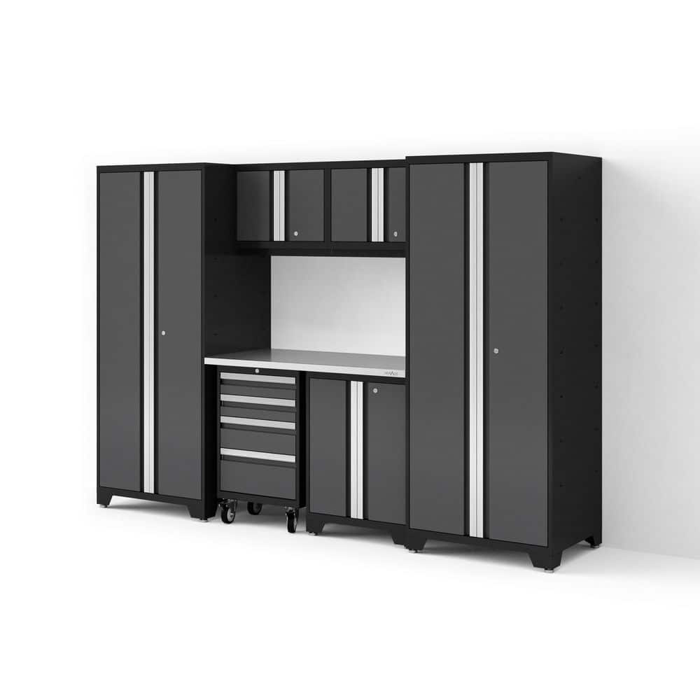 Bold Series XL 108 in. W x 76.75 in. H x 24 in. D 24-Gauge Steel Garage Cabinet Set in Charcoal Gray (7-Piece) price history on PriceWatchPro